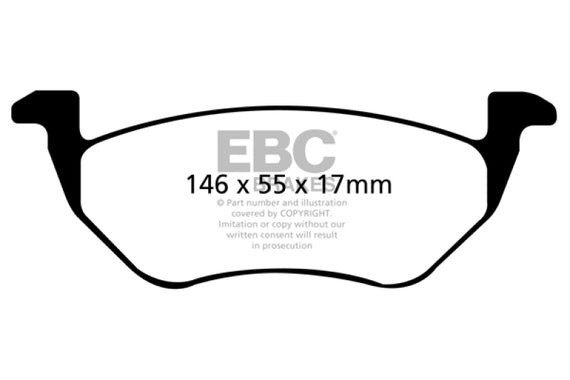 EBC 05-09 Ford Escape 2.3 Hybrid Greenstuff Rear Brake Pads DP61710