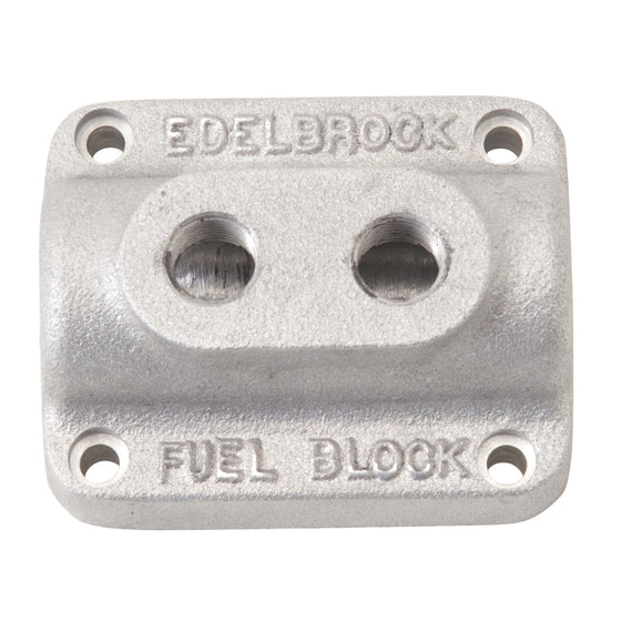 Edelbrock Fuel Block Dual Carburetor As Cast 1280