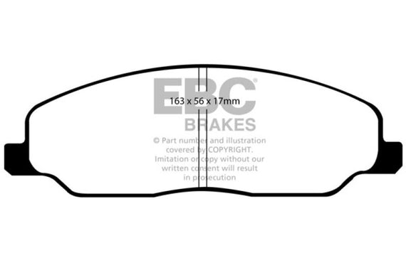 EBC 05-10 Ford Mustang 4.0 Greenstuff Front Brake Pads DP21740