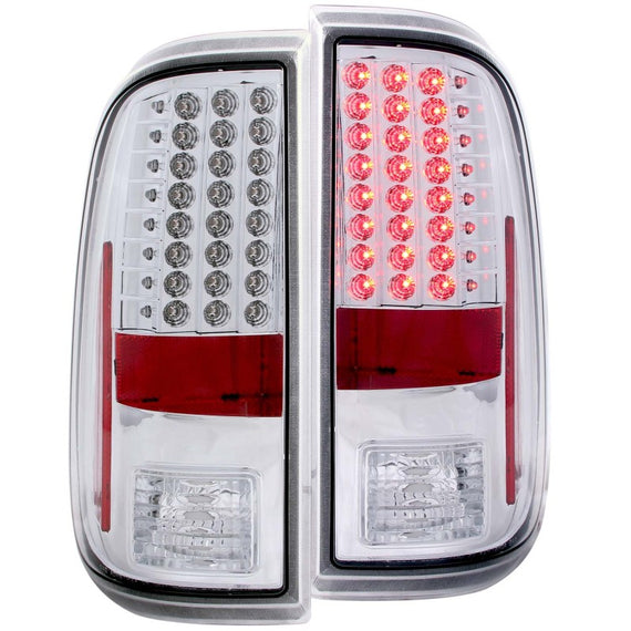 ANZO 2008-2015 Ford F-250 LED Taillights Chrome 311128