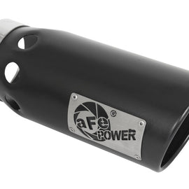 aFe Power Intercooled Tip Stainless Steel - Black 4in In x 5in Out x 12in L Bolt-On 49T40501-B121