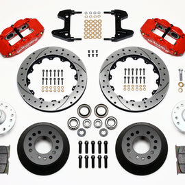 Wilwood Narrow Superlite 6R Front Hub Kit 12.88in Drill Red 74-80 Pinto/Mustang II Disc Spindle only 140-9801-DR