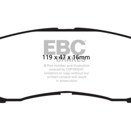 EBC 07-09 Hyundai Santa Fe 2.7 Yellowstuff Rear Brake Pads DP41982R