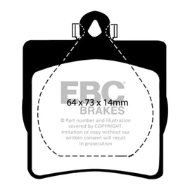 EBC 03-08 Chrysler Crossfire 3.2 Yellowstuff Rear Brake Pads DP41191R