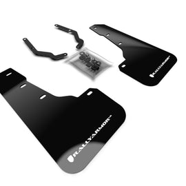 Rally Armor 18-23 Subaru Crosstrek Black Mud Flap w/White Logo (Front Only) MF46-FTLT-BLK/WH