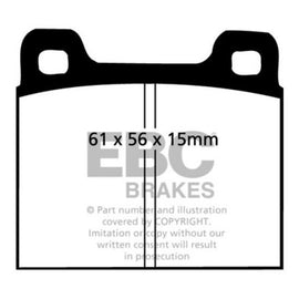 EBC 64-69 Porsche 911 2.0 (M Caliper) (Solid front rotor) Bluestuff Front Brake Pads DP5104NDX