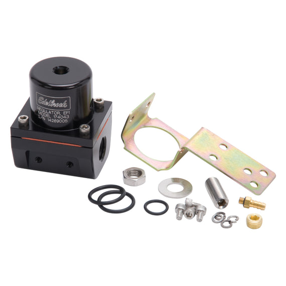 Edelbrock Fuel Pressure Regulator EFI 180 GPH 35-90 PSI -6 In/Out -6 Return Black 174043