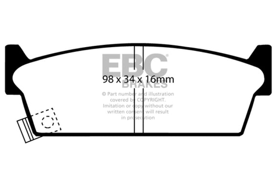 EBC 90-93 Infiniti M30 3.0 Greenstuff Rear Brake Pads DP2686/2