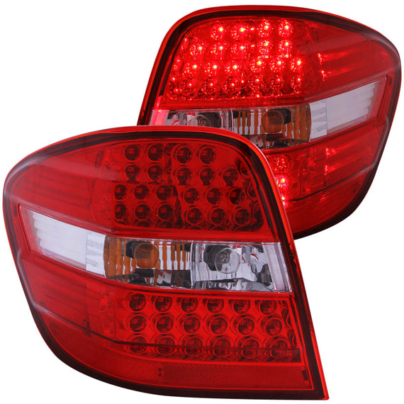 ANZO 2006-2007 Mercedes Benz M Class W164 LED Taillights Red/Clear 321053