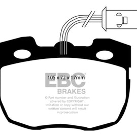 EBC 95-96 Land Rover Discovery (Series 1) 3.9 Yellowstuff Front Brake Pads DP4814R