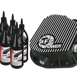 aFe Power Rear Diff Cover (Machined) 12 Bolt 9.75in 97-16 Ford F-150 w/ Gear Oil 4 QT 46-70152-WL