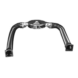 Spectre Air Box Kit 14in. / Dual 180 Degree Inlets - Chrome w/Black Ducts 728
