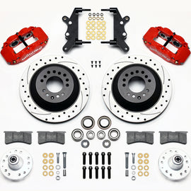 Wilwood Narrow Superlite 6R Frt Hub & 1PC Rtr Kit 12.88in Drilled -Red 60-68 Ford/Mercury Full Size 140-13654-DR