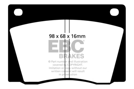EBC 67-74 Ac 428 7.0 Greenstuff Front Brake Pads DP2108