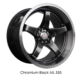 XXR 555 18x8.5 5x100/5x114.3 +35 Chromium Black/ML Wheel/Rim 555881051