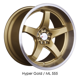 XXR 555 18x8.5 5x100/5x114.3 +35 Hyper Gold/ML Wheel/Rim 555881071