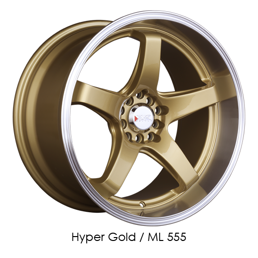 XXR 555 18x8.5 5x100/5x114.3 +35 Hyper Gold/ML Wheel/Rim 555881071