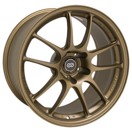 Enkei PF01 18x9.5 5x114.3 15mm Offset 75mm Bore Titanium Gold Wheel (MOQ 40) 460-895-6615TG