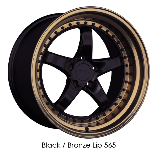 XXR 565 18x9.5 5x114.3 +38 Black/Bronze Lip Wheel/Rim 565896563