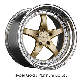 XXR 565 18x8.5 5x108 +35 Hyper Gold/Platinum Lip Wheel/Rim 565883178