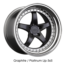 XXR 565 20x10.5 5x114.3 +40 Graphite/Platinum Lip Wheel/Rim 565006598