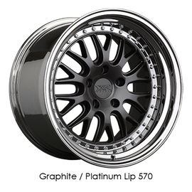 XXR 570 20x9 5x120 +35 Graphite/Platinum Lip Wheel/Rim 570091298