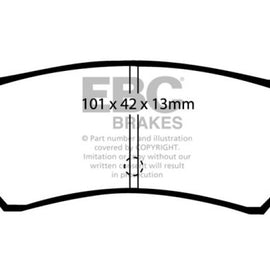 EBC 92-95 Mazda MX3 1.6 Yellowstuff Rear Brake Pads DP4673R