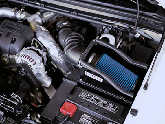 Airaid 99-03 Ford Power Stroke 7.3L DSL CAD Intake System w/o Tube (Dry / Blue Media) 403-122