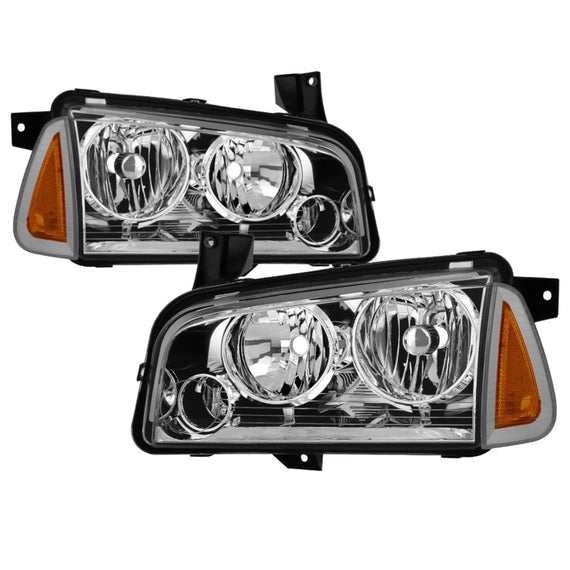 xTune 05-10 Dodge Charger 4pc OEM Style Halogen Headlights w/Corner - Chrome (HD-JH-DCH05-SET-C) 9042393