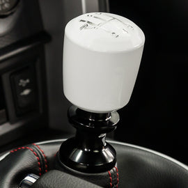 Raceseng Ashiko Shift Knob (Gate 1 Engraving) VW / Audi Adapter - White Gloss 08311WG-08011-081202