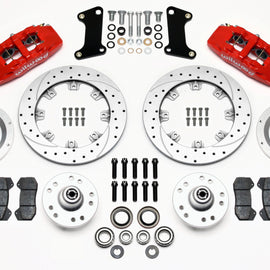 Wilwood Dynapro 6 Front Hub Kit 12.19in Drill-Zinc Red 67-69 Camaro (*Line Kit Needed*) 140-10510-ZR