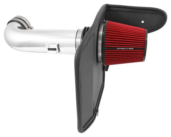 Spectre 10-12 Chevy Camaro V8-6.2L F/I Air Intake Kit - Clear Anodized w/Red Filter 9908