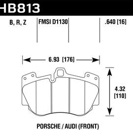 Hawk 13-15 Audi RS5 Performance Ceramic Street Front Brake Pads HB813Z.640