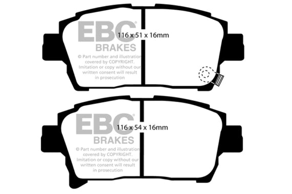 EBC 03-07 Scion XA 1.5 Ultimax2 Front Brake Pads UD990