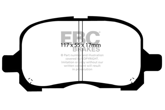 EBC 98-02 Chevrolet Prism 1.8 Ultimax2 Front Brake Pads UD741