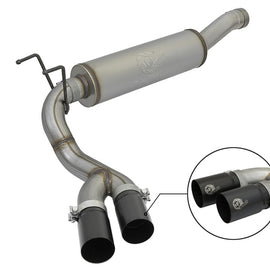 aFe Rebel Series 3-1/2in 409 SS Cat-Back Exhaust System w/Black Tip RAM 2500/3500 14-17 V8 6.4L 49-42057-B