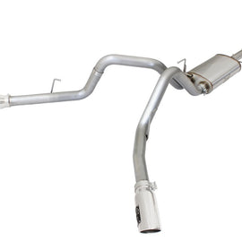 aFe MACHForce XP Exhaust 3in SS Dual Side Ext CB w/ Polished Tips 2015 Ford F150 5.0L V8 CC/SB EC/LB 49-43074-P