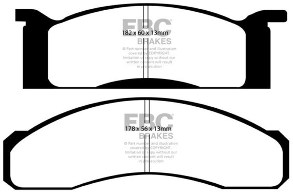 EBC 70 Ford Fairlane 4.1 Yellowstuff Front Brake Pads DP41158R