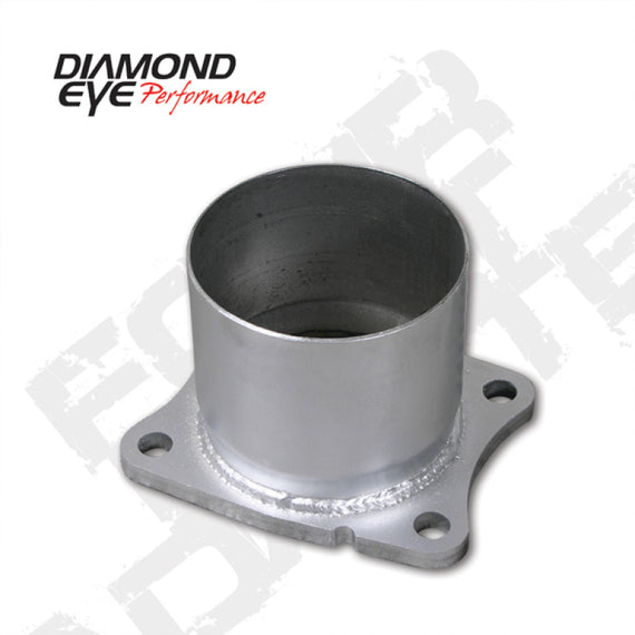 Diamond Eye ADAPTER 4-BOLT FLANGE 4in INNER DIA CLAMP-ON AL: 01-05 CHEVY/GMC 6.6L 2500/3500 CHV-FBA 321045