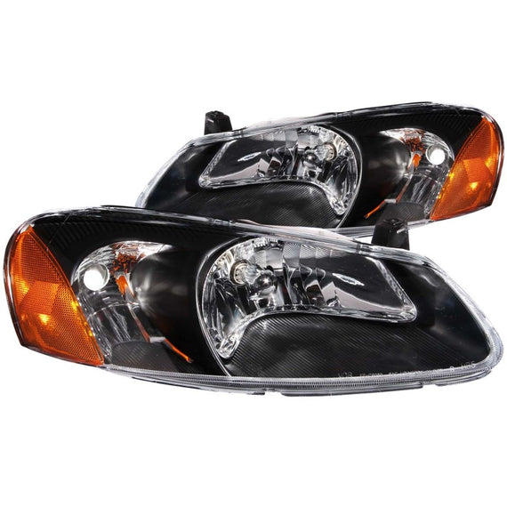 ANZO 2001-2004 Dodge Stratus Crystal Headlights Black 121026