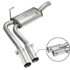aFe Rebel Series CB Middle-Side Exit SS Exhaust w/ Polished Tips 09-16 GM Silverado/Sierra V6/V8 49-44070-P