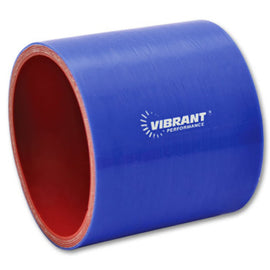 Vibrant 4 Ply Reinforced Silicone Straight Hose Coupling - 3.5in I.D. x 3in long (BLUE) 2716B