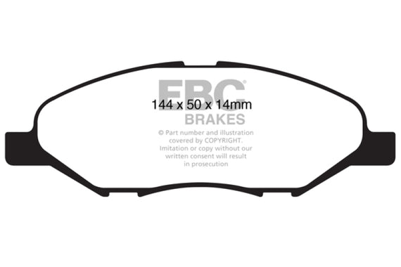 EBC 09-11 Nissan Versa 1.6 Greenstuff Front Brake Pads DP21832