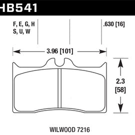 Hawk Wilwood DTC-70 Brake Pads HB541U.630