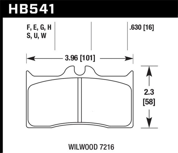 Hawk Wilwood DTC-70 Brake Pads HB541U.630