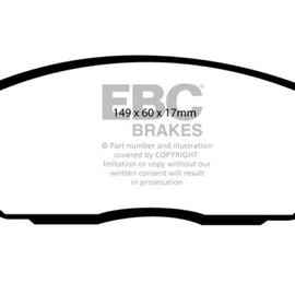 EBC 00-01 Hyundai XG 300 3.0 Redstuff Front Brake Pads DP31332C