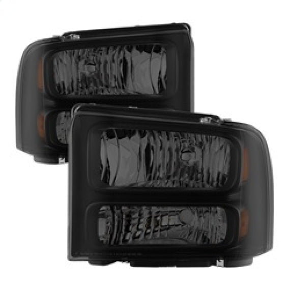 xTune Ford F250 F350 F450 Superduty Excursion 99-04 Headlights Black Smoked HD-JH-FF25099-HA-BSM 9033001