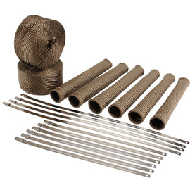 DEI Exhaust Wrap Kit - Header Wrap - Jeep JK - 2007-2011 - Titanium 10136
