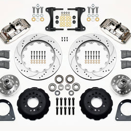 Wilwood Narrow Superlite 6R Front Hub Kit 14.00in Drill-Zinc Pol TCI-IFS 71-78 (Pinto Based) 140-13225-ZP