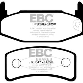 EBC 88-90 Buick Regal 2.8 Redstuff Rear Brake Pads DP3978C